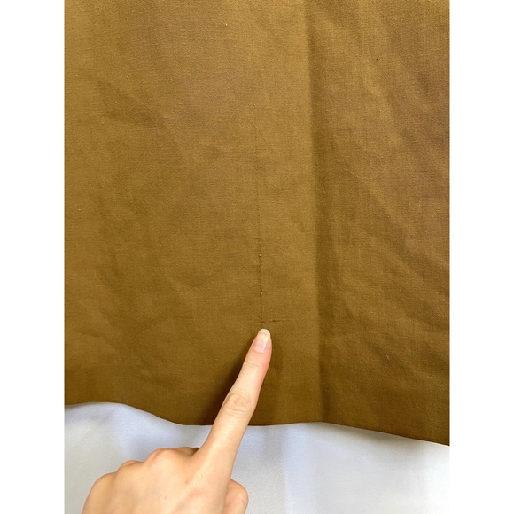 MAX MARA High Rise A Line Midi Skirt with Faux Leather Trim Brown Size 8 - Picture 6 of 9